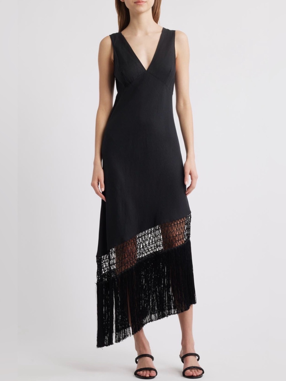 RAILS Tamara Sleeveless Fringed Dress in Black size Small - Picture 1 of 5